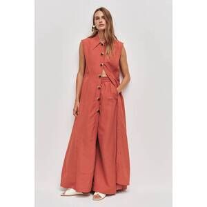NEW AJE. tropez wide leg pant in honey